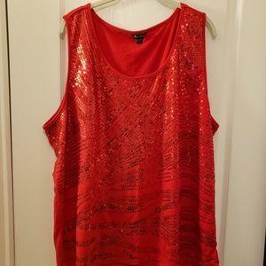 George Red sequin tank size 26/28